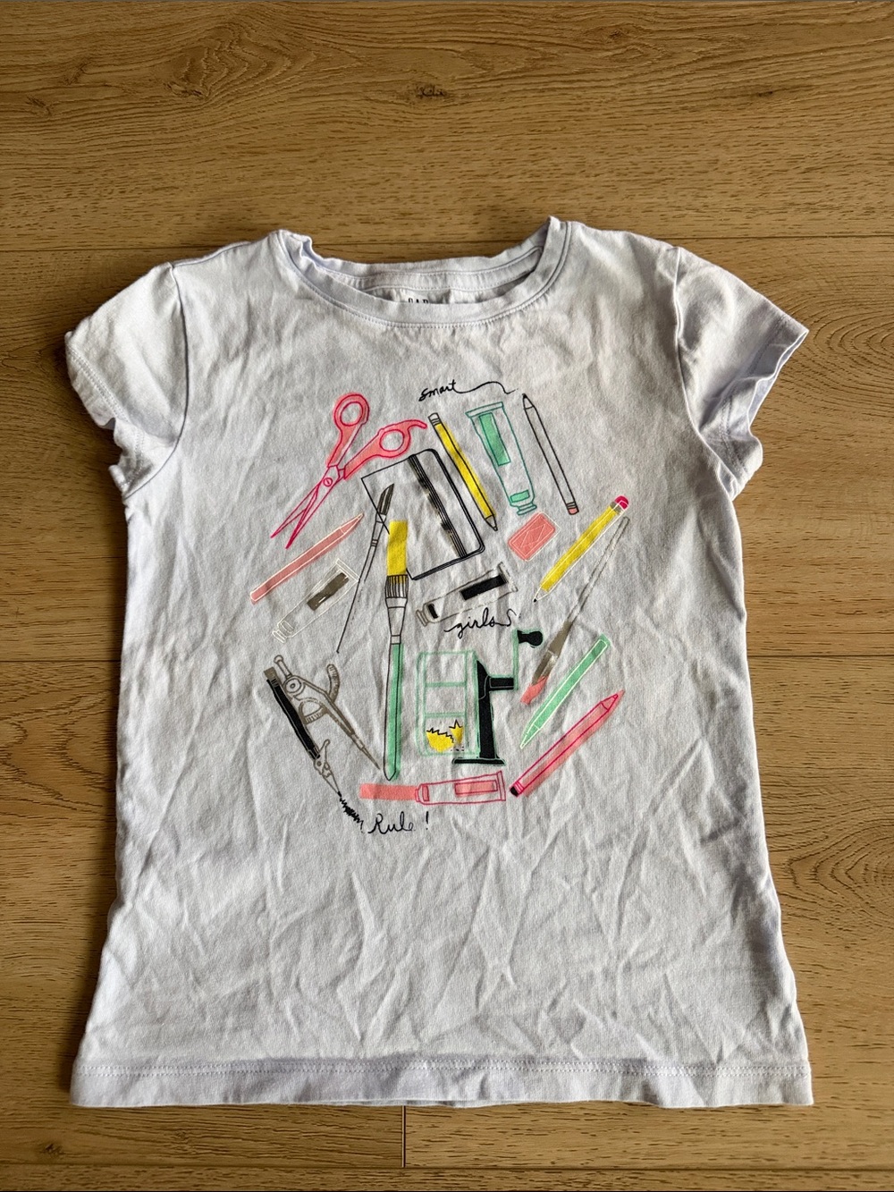 Gap Kids Short Sleeve Art Tools Graphic Tee size small